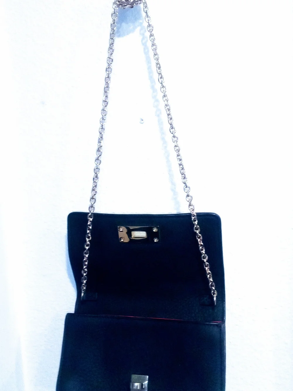 kate spade Black and White Printed Bow Clutch